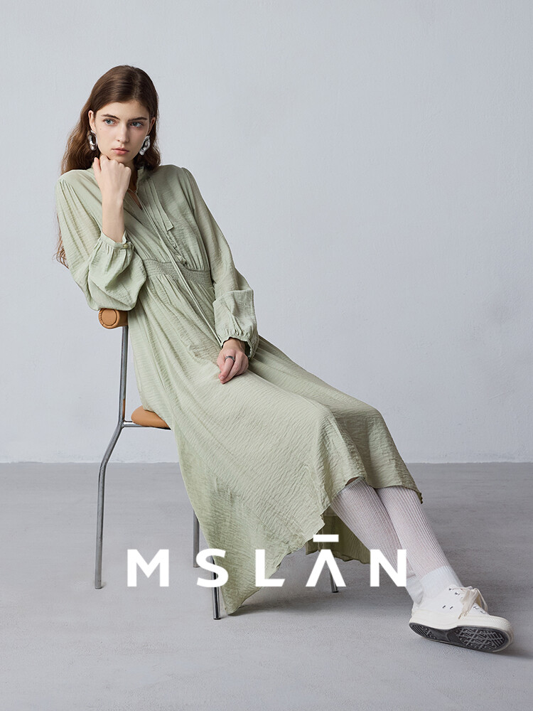 

Платье Mslan с драпировкой средней длины, озеро зеленое