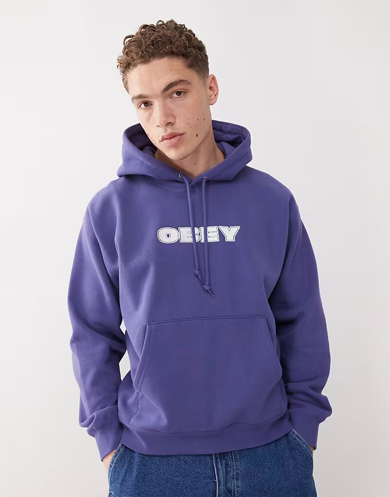 

Толстовка с логотипом Obey Access синего цвета