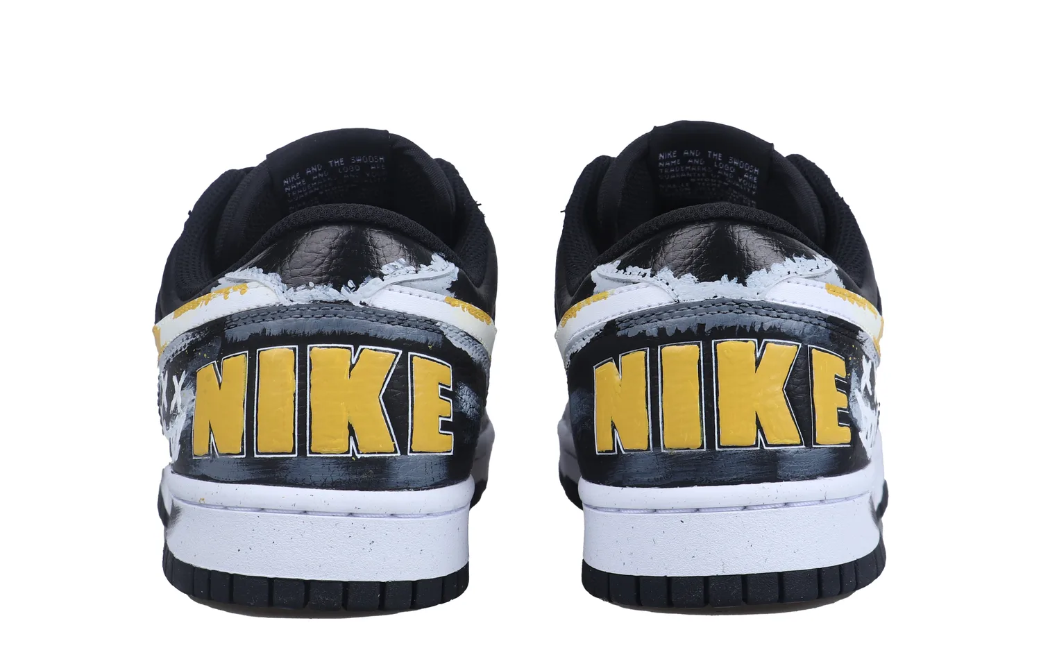 Nike Кроссовки для скейтбординга Big Abrasion Resistant Low Top мужские черные желтые — фото 3