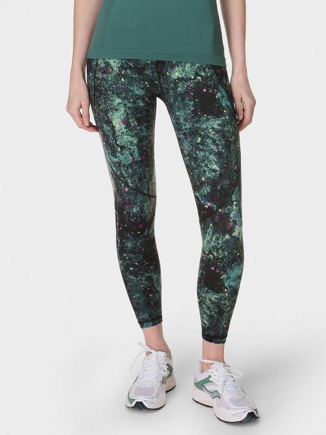 

Леггинсы для тренировок power 7/8 Sweaty Betty, цвет Green Firefly Print