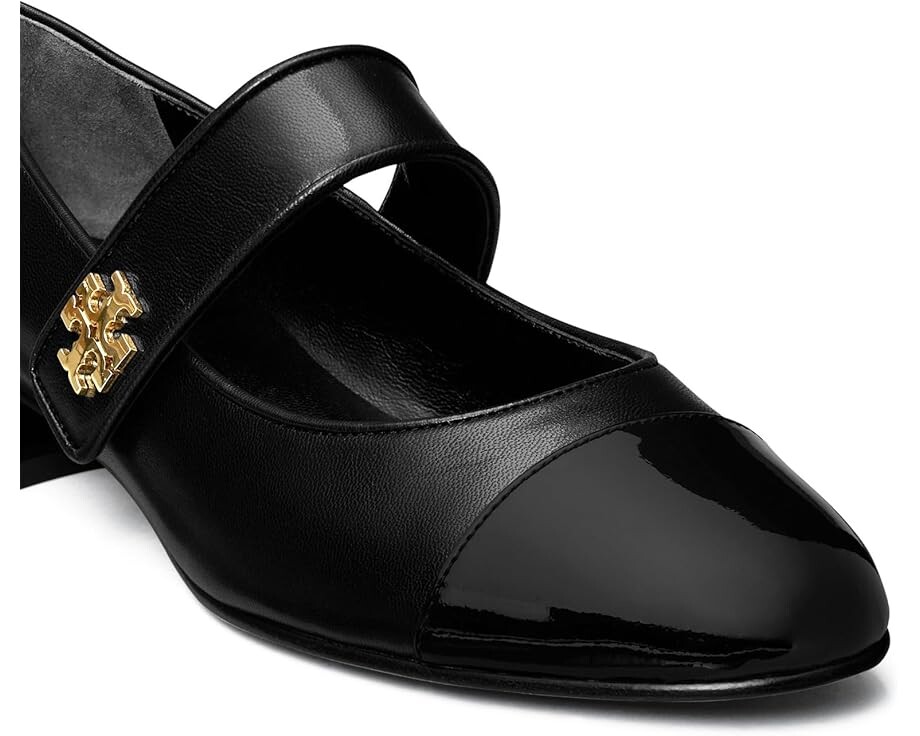 Туфли на плоской подошве Tory Burch Cap-Toe Mary Jane Heel Ballet 25mm, цвет Perfect Black/Perfect Black — фото 4