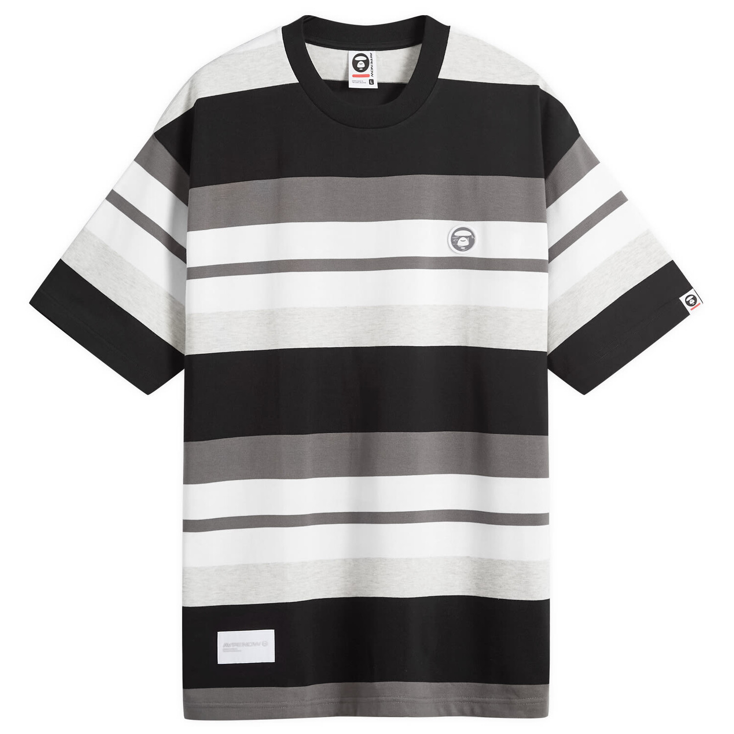 

Футболка Aape Blod Stripe Crew Neck T-Shirt, черный