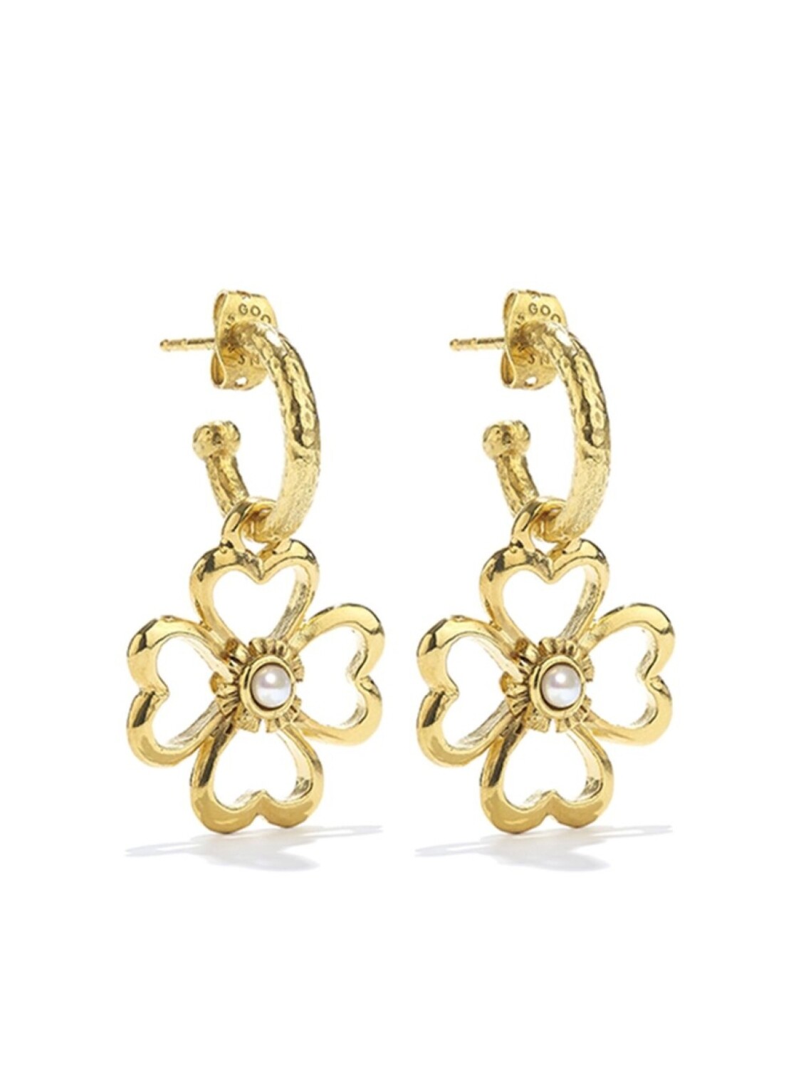 

Goossens серьги-подвески Talisman Trèfle, золотой