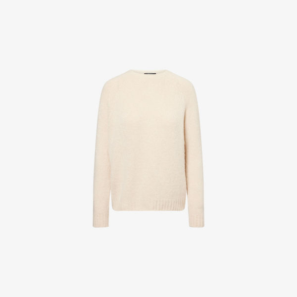 

Джемпер с круглым вырезом Ghiacci из смесовой шерсти Weekend Max Mara, белый