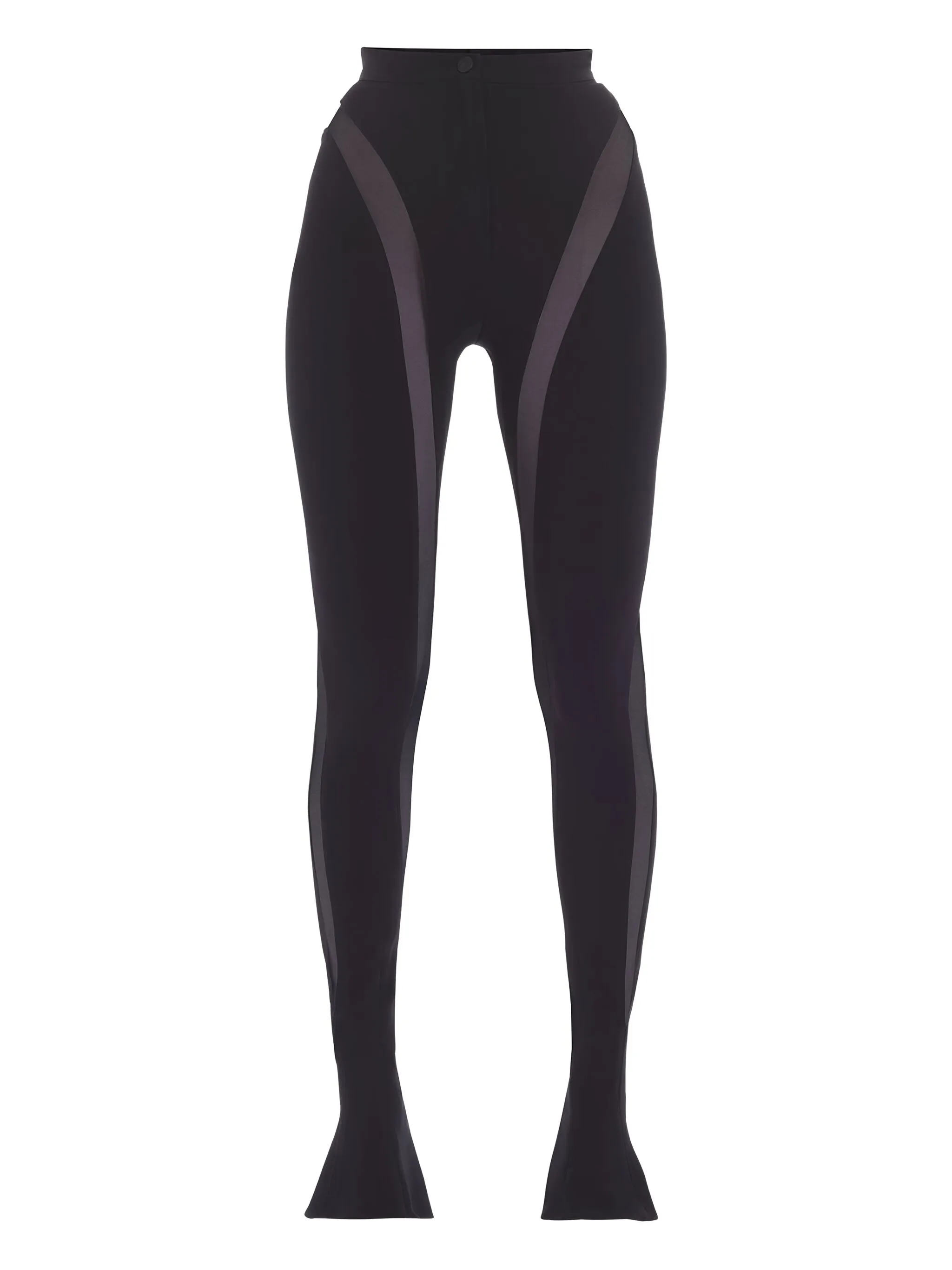 

Брюки скинни Illusion с сетчатыми вставками Mugler, черный