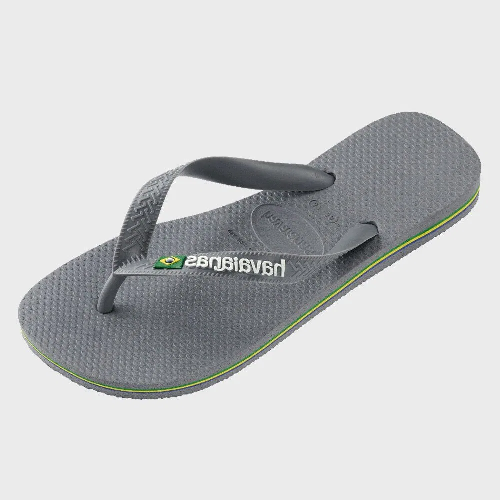 Мужские шлёпанцы Brazil Logo цвета Steel Grey от Havaianas