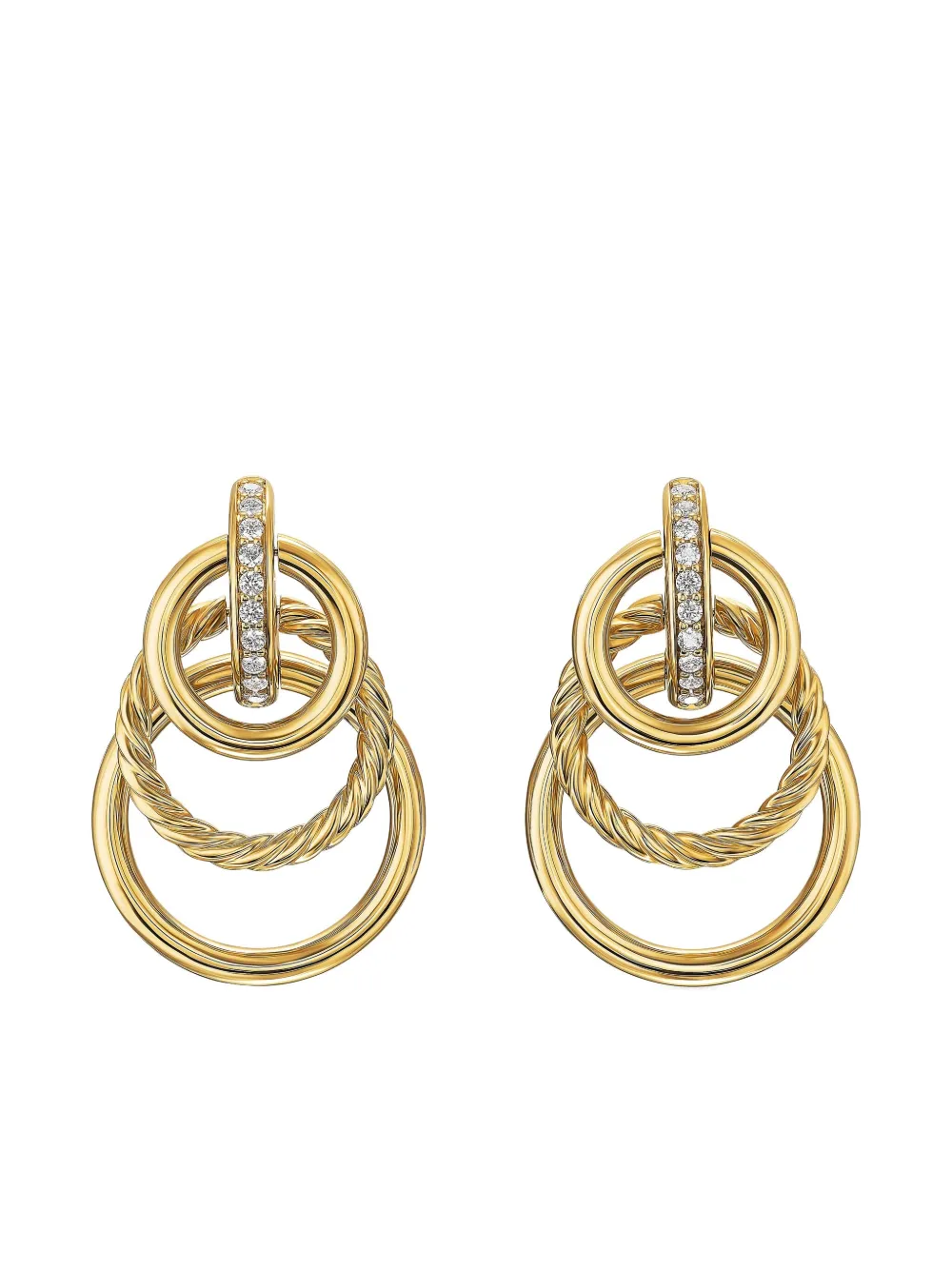 

Золотые серьги DY Mercer с бриллиантами David Yurman, золотой