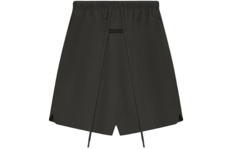 Шорты с аппликацией логотипа и завязками на талии Fear Of God Essentials, ink черный — фото 3