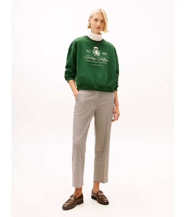 Толстовка VARSITY loose fit Tommy Hilfiger, бутылочно-зеленый — фото 2