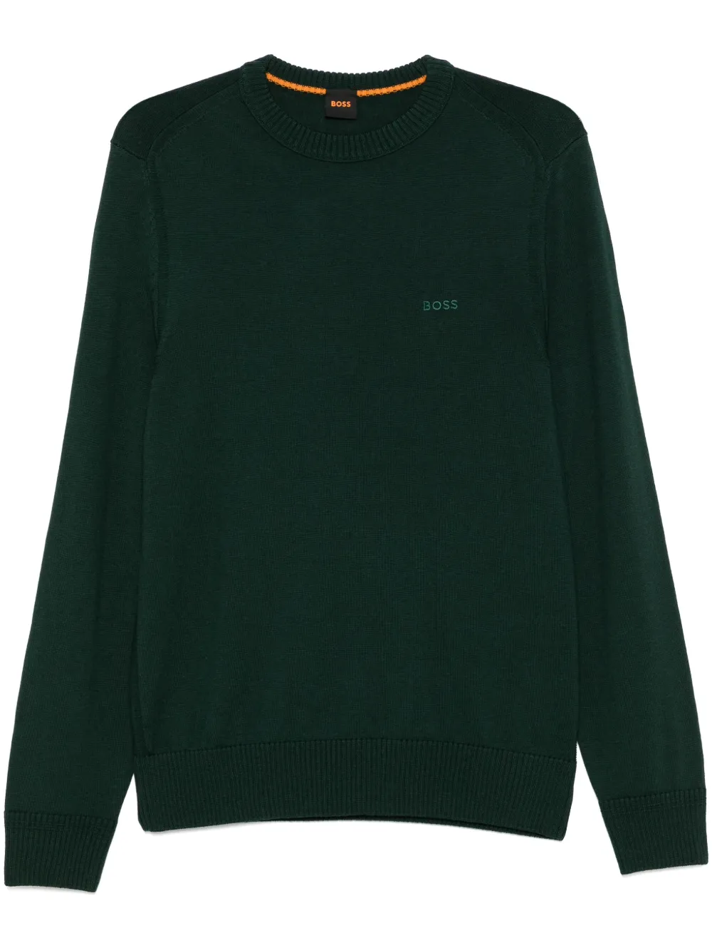 

Свитер с вышитым логотипом Boss, зеленый