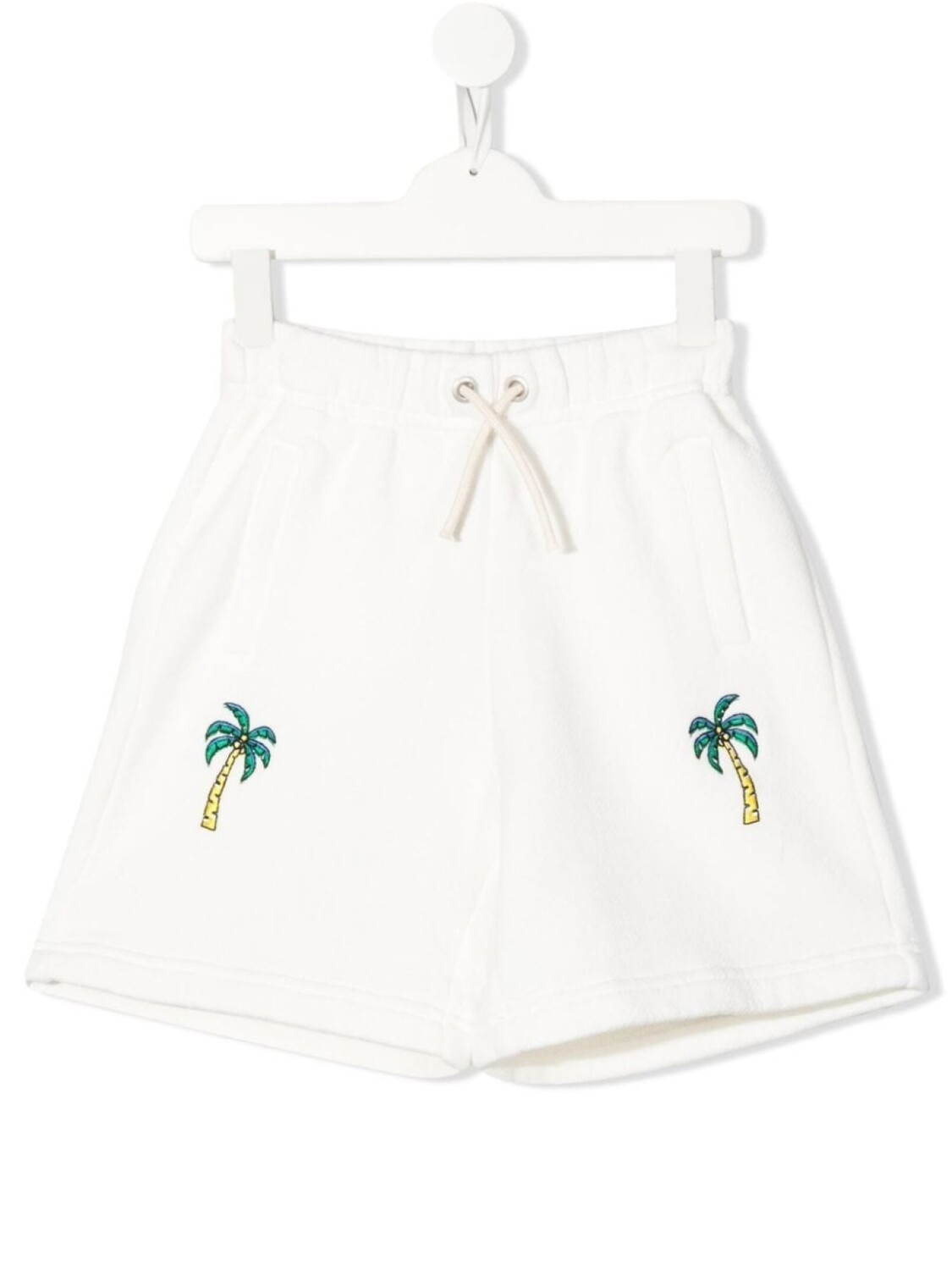 

Palm Angels Kids спортивные шорты с принтом, белый