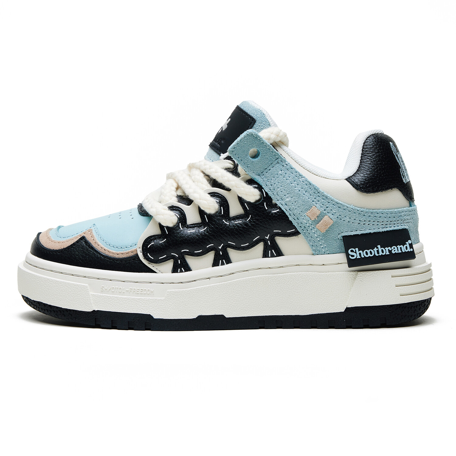 Кроссовки SHOOT BRAND Skateboarding Shoes Unisex Low-top Blue/White, синий