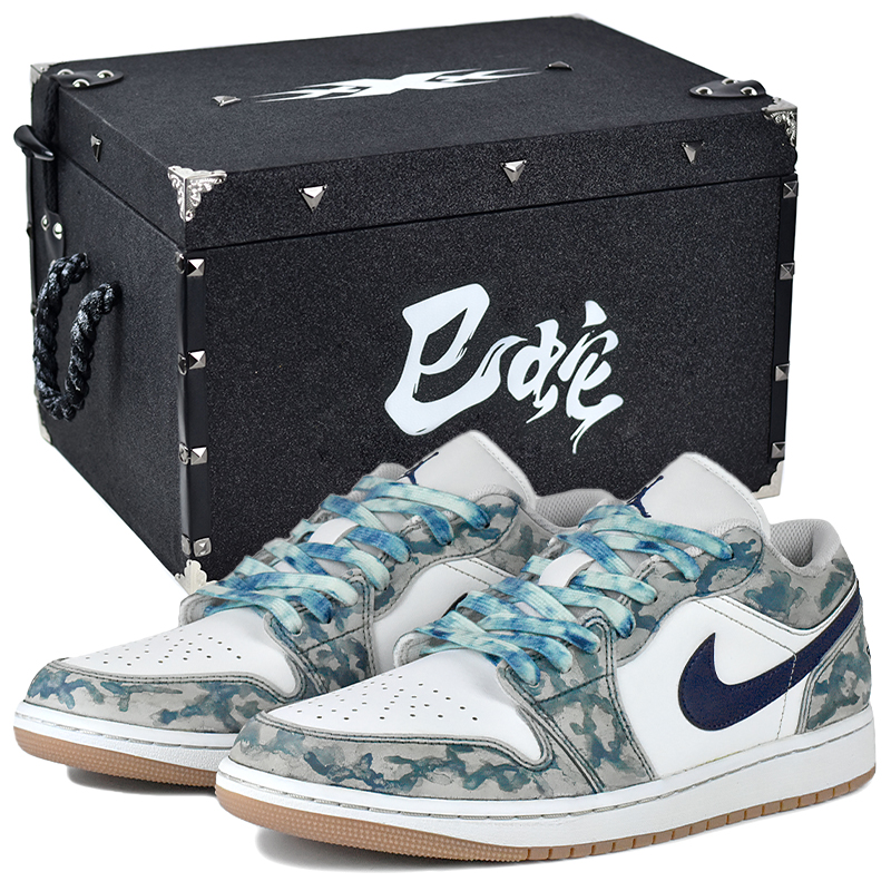 

Jordan Кроссовки Air 1 Low Top Vintage баскетбольные унисекс бело-серые в подарочной коробке премиум-класса, цвет White Gray-High-End Gift Box 2