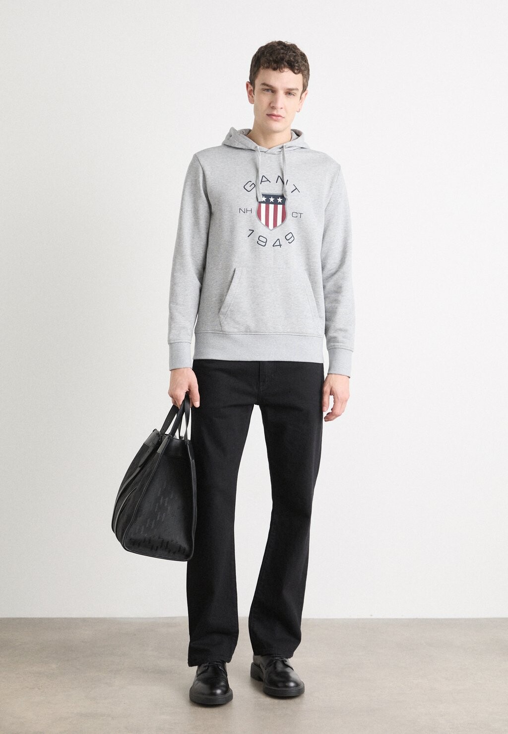 

Толстовка с капюшоном PRINT HOODIE GANT, серый