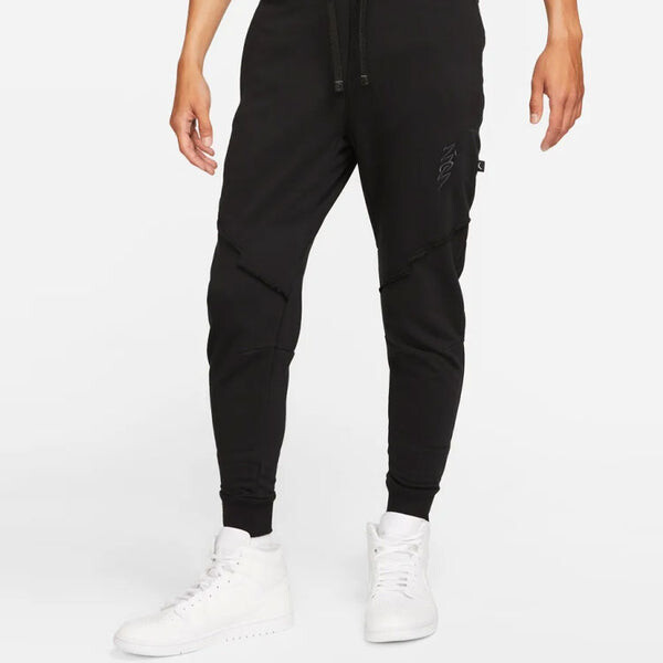 Спортивные штаны Air Jordan Zion Performance Alphabet Embroidered Solid Color Bundle Feet Sports Pants Black, черный — фото 4