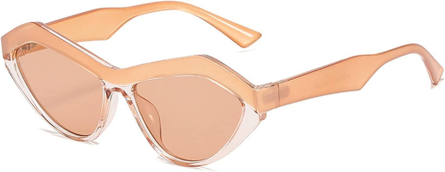 

Ретро-солнцезащитные очки «кошачий глаз» неправильной формы для женщин, популярные яркие очки, брендовый дизайн, мужские солнцезащитные очки с защитой от УФ-излучения UV400 COTIA, Pink