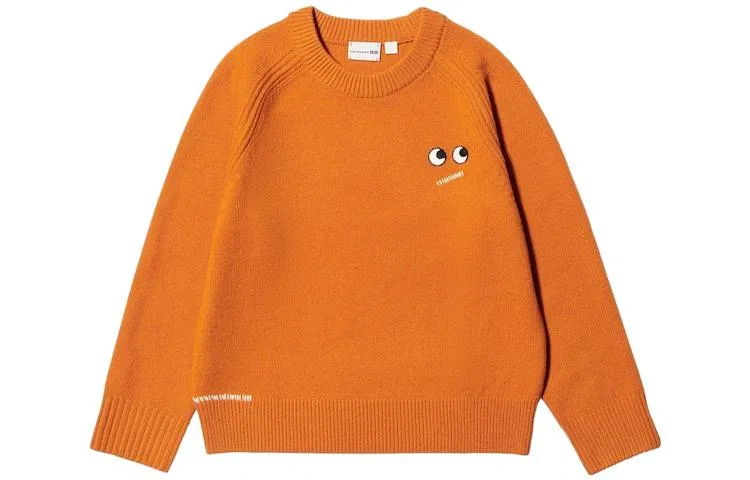Свитер с круглым вырезом Anya Hindmarch Kids оранжевый