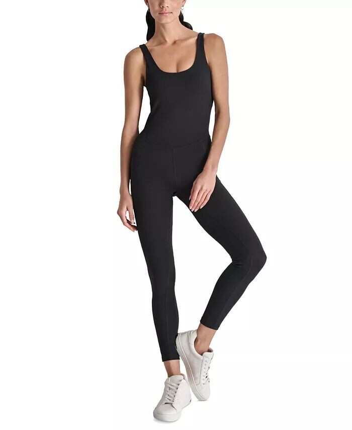 

DKNY Женский активный комбинезон без рукавов с круглым вырезом, черный