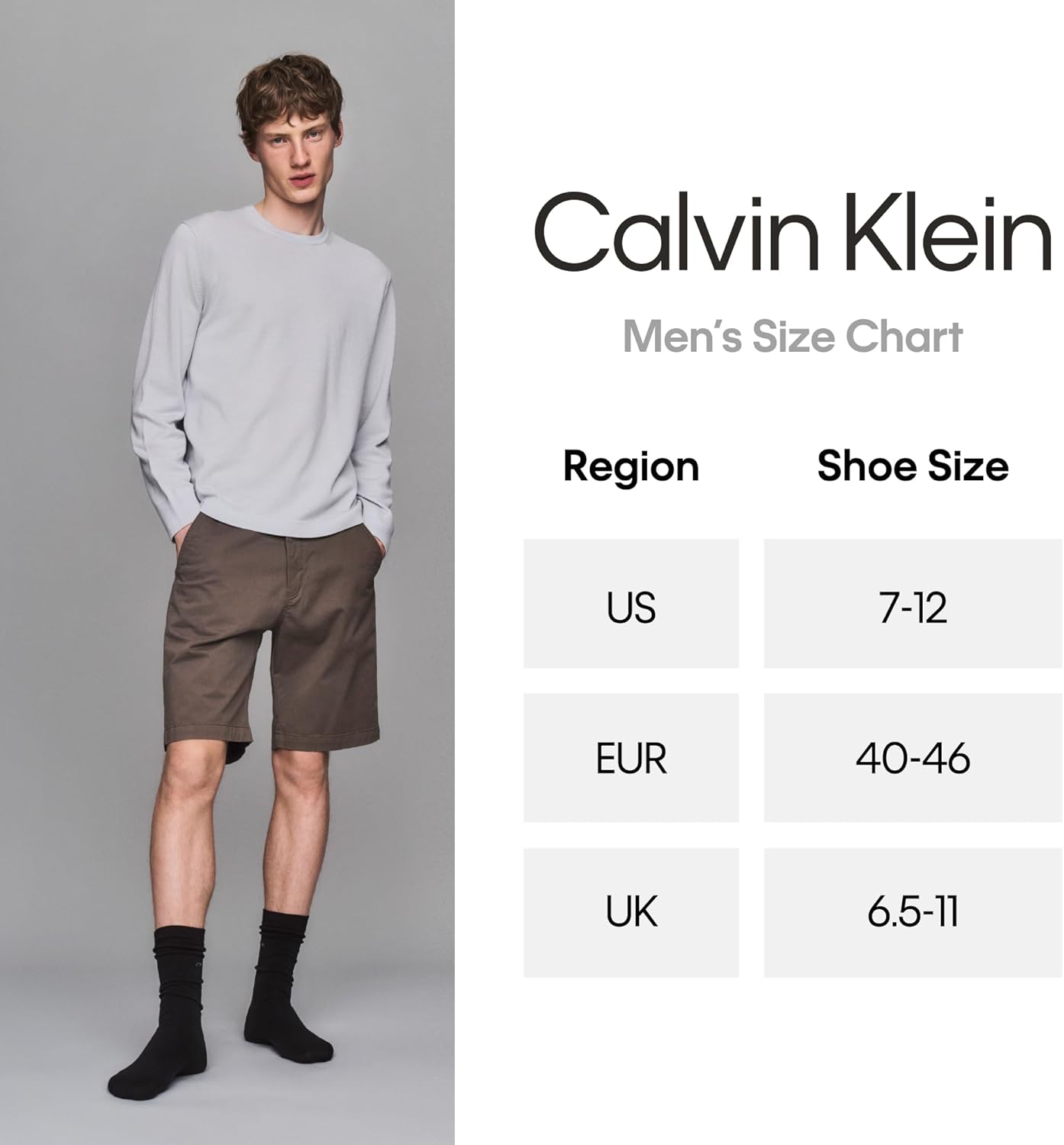 Мужские носки Calvin Klein под повседневную одежду - 6 пар мягких хлопковых носков для мужчин - классический комфорт, манжеты, смешанный узор, Navy — фото 4