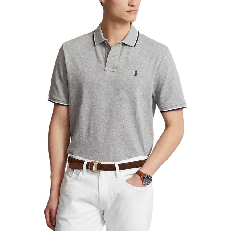 

Футболка поло мужская серая Polo Ralph Lauren