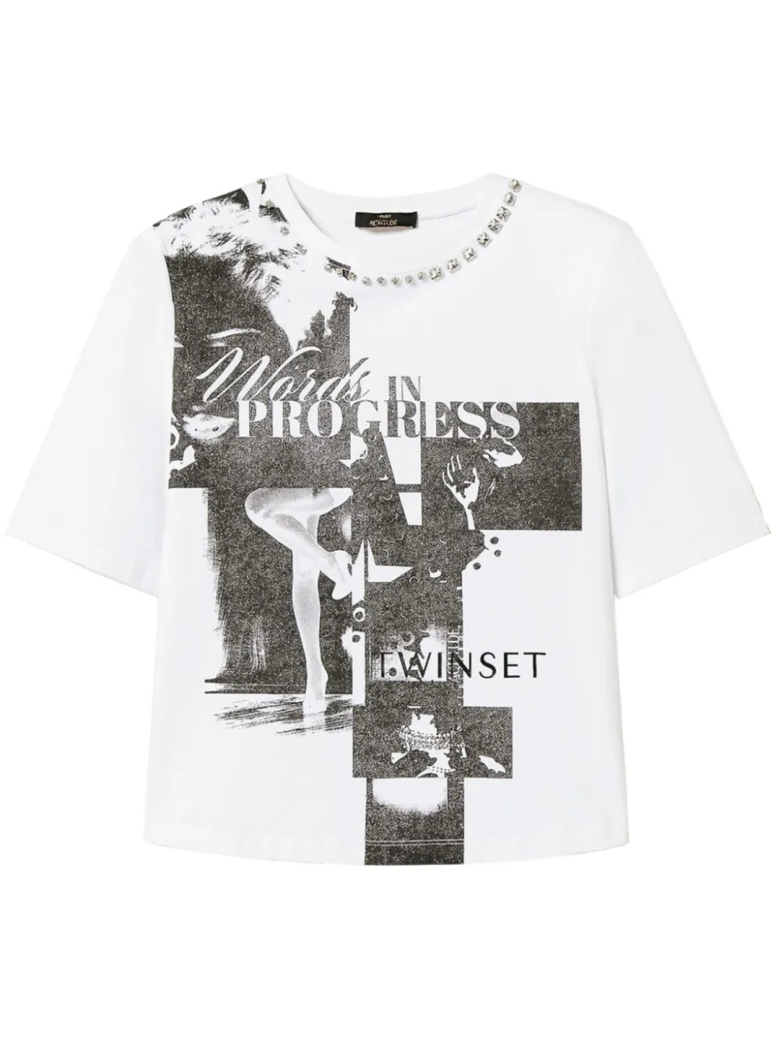 

TWINSET футболка с принтом, белый