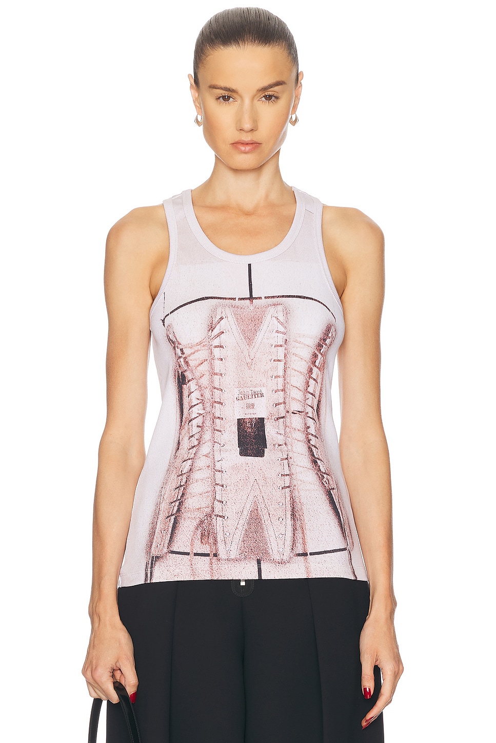 

Корсетный топ "Trompe L'oeil" Jean Paul Gaultier, Dustypink, White, & Black
