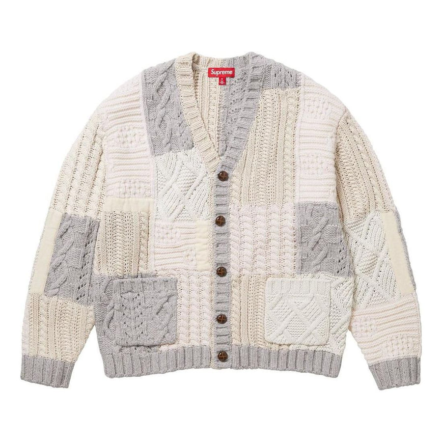

Куртка Supreme FW23 Week3 Patchwork Cable Knit Cardigan 'Beige', бежевый