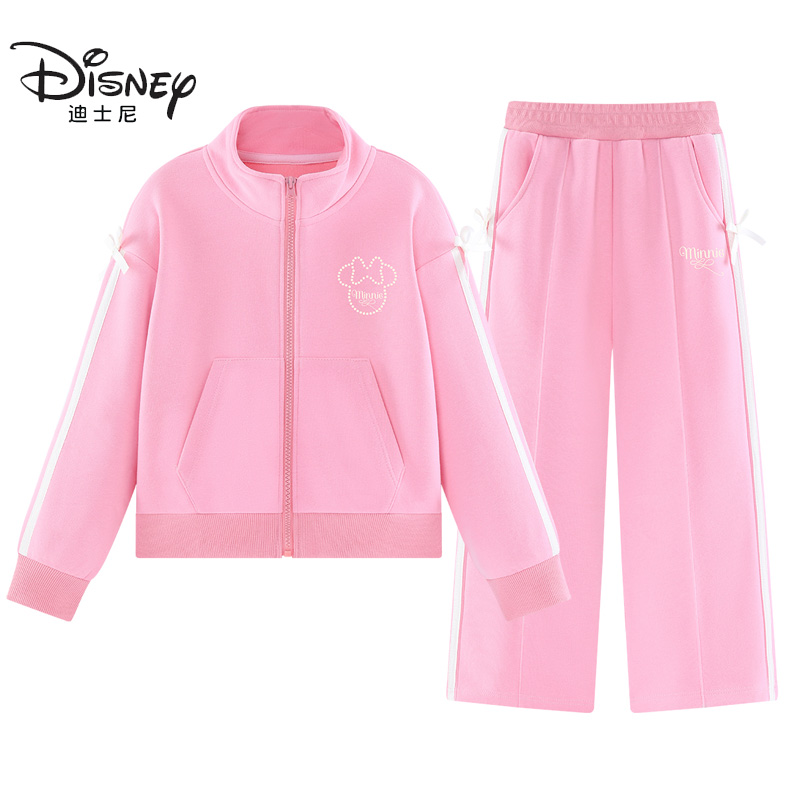 Disney Повседневный спортивный костюм розовый для детей 3-7 лет — фото 3