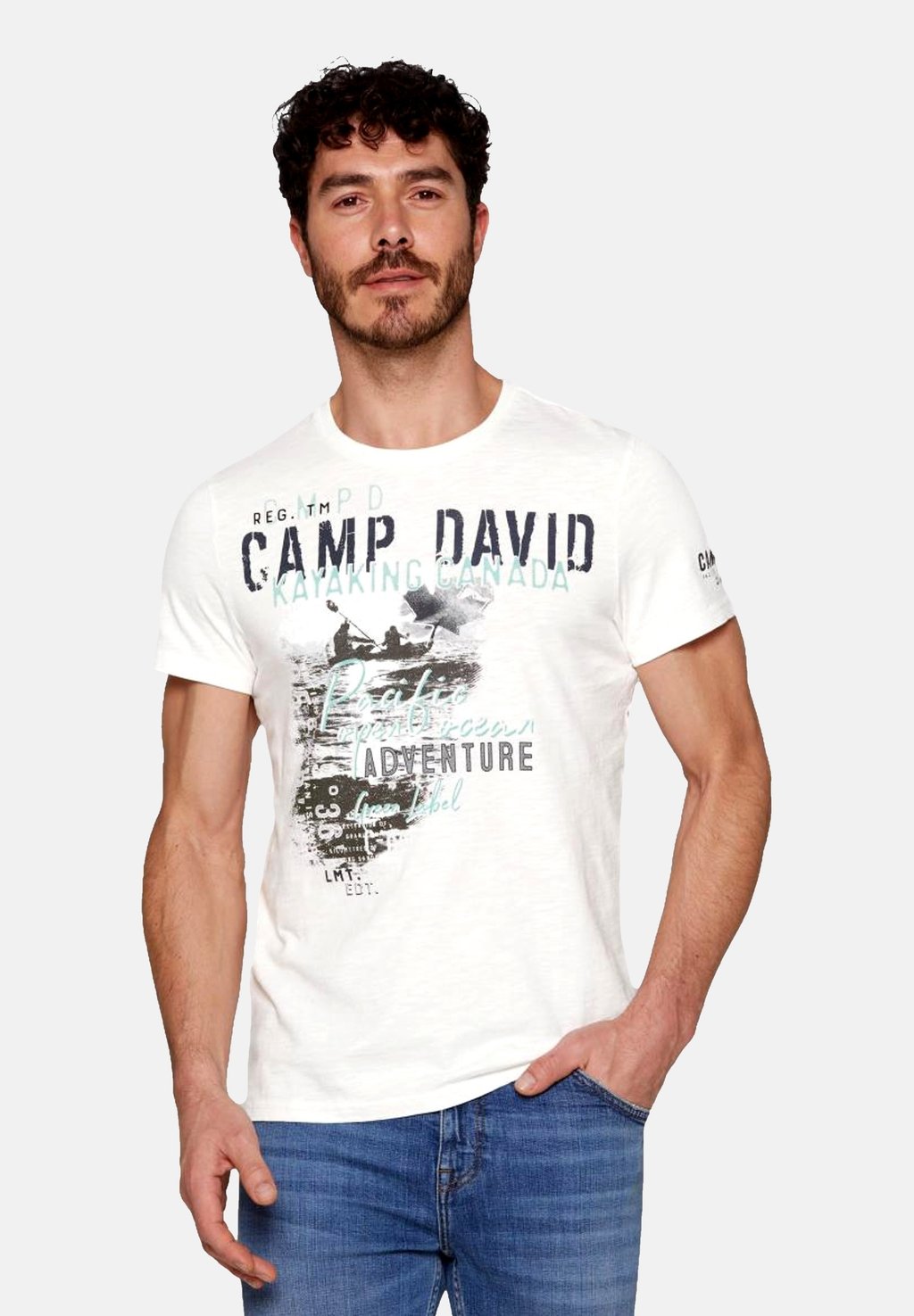 

Футболка с принтом KURZARM Camp David, белый