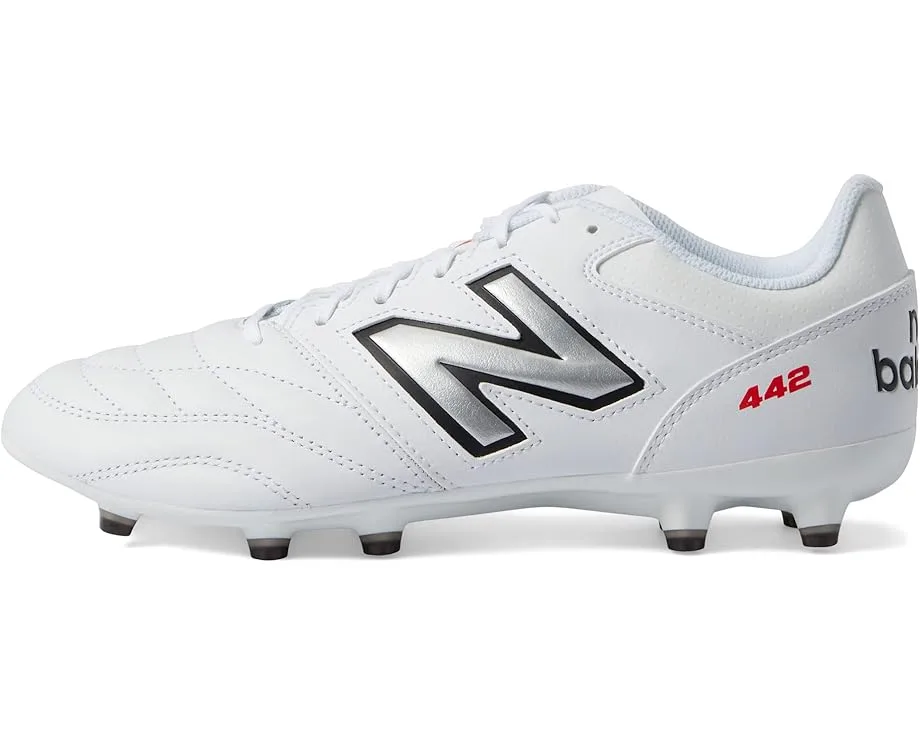 Кроссовки New Balance 442 V2 Team FG Soccer Cleats, White/Black — фото 4