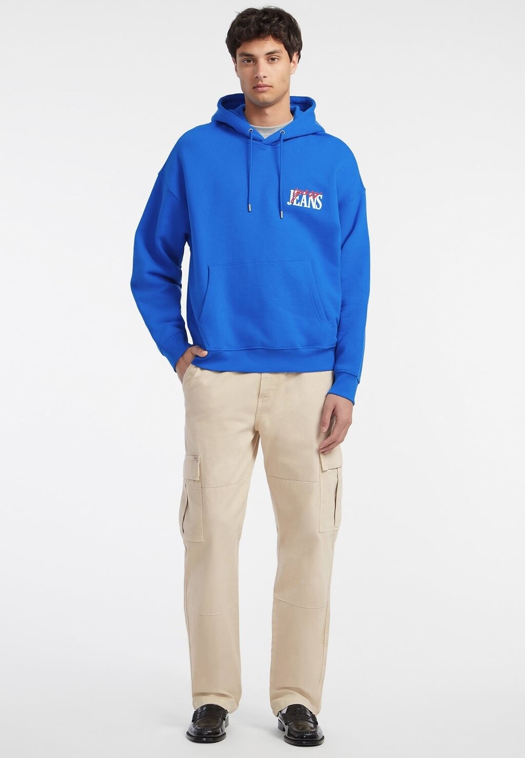 

Толстовка с капюшоном OS EMB Guess Jeans, синий