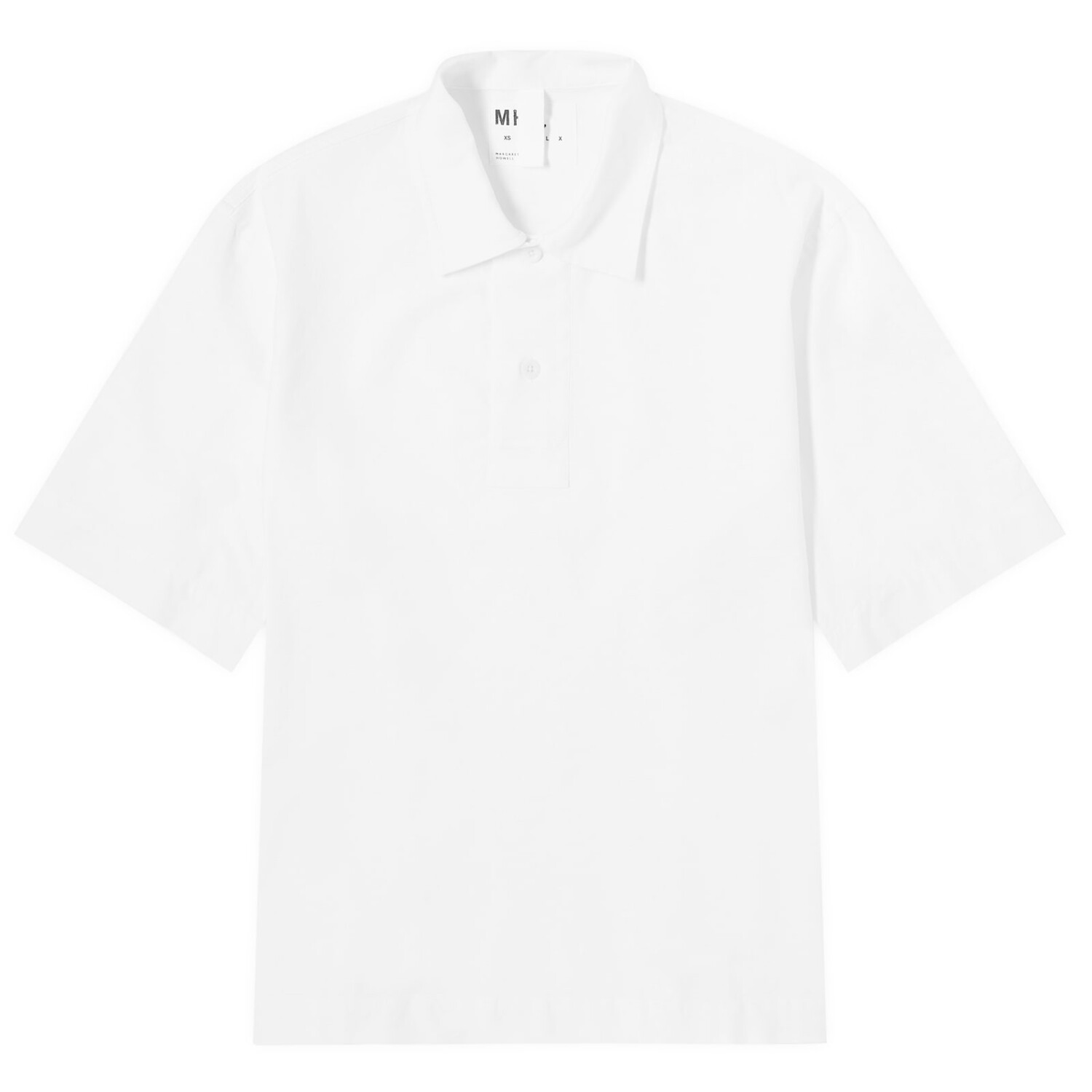 

Поло Mhl By Margaret Howell Offset Plackett Polo, белый