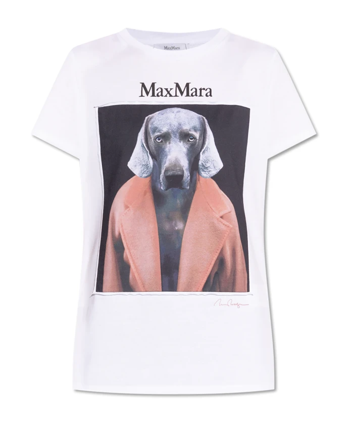 

Футболка с принтом «cipria» Max Mara, белый