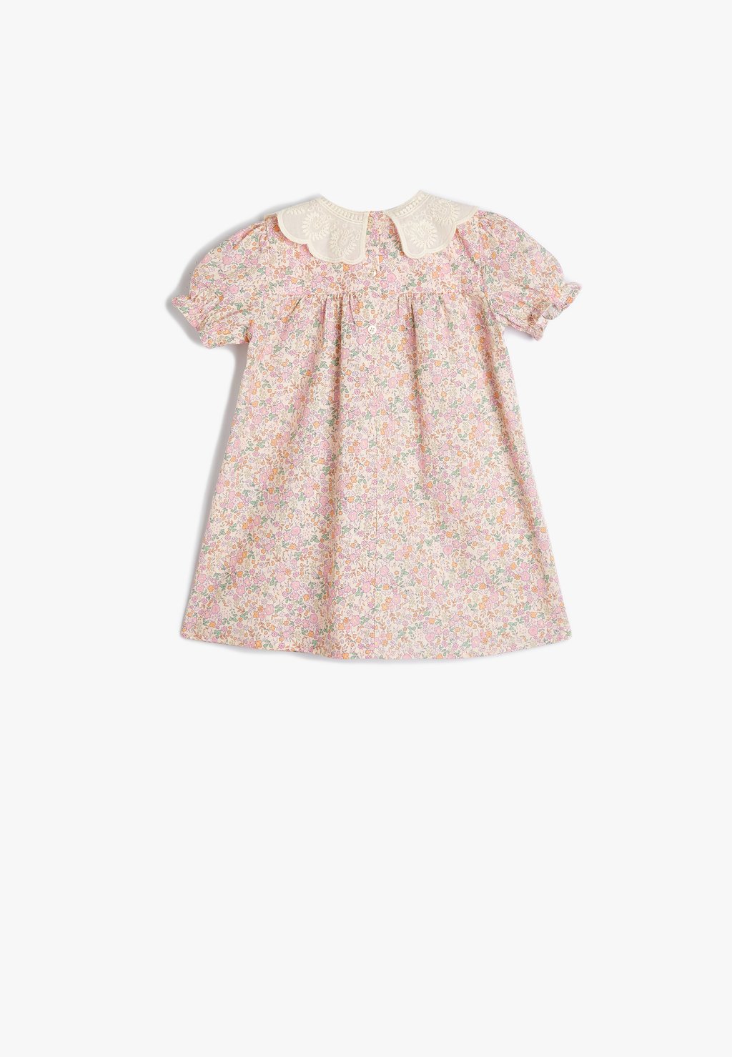 

Повседневное платье Flower Peter Pan Neck Short Sleeve Koton, розовое