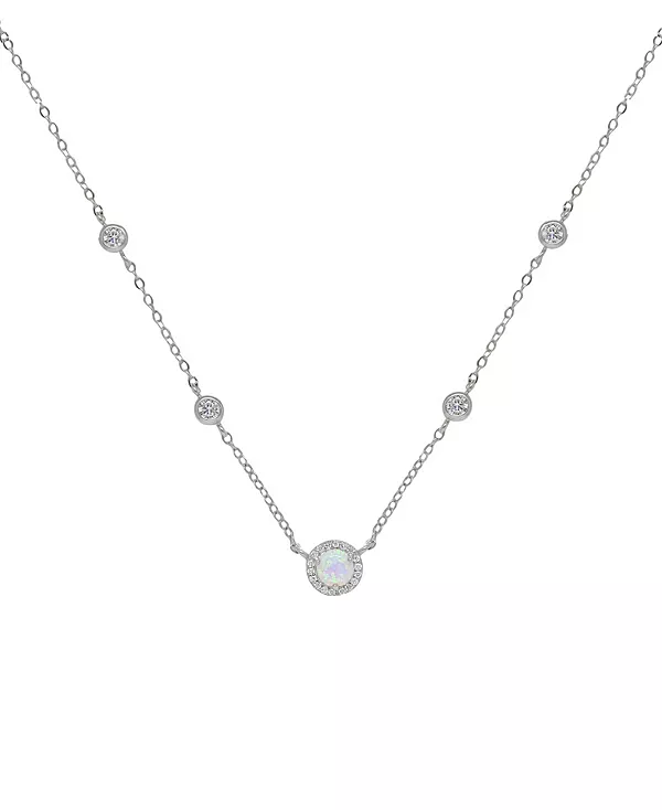 

Женское ожерелье Оливия с опалом и кристаллами Ettika, silver