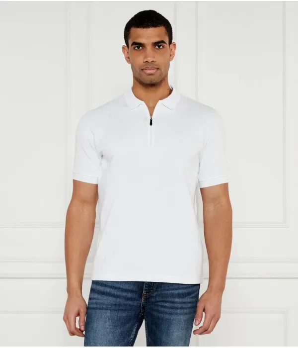 Поло Philix DropNeedle AC regular fit Boss Green, белый