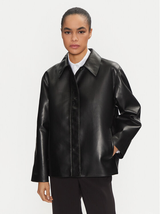 

Свободный крой кожаная куртка K20K208337 Calvin Klein, черный
