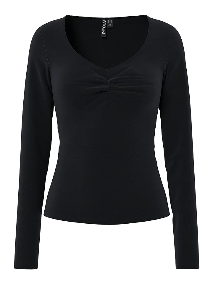 

Pieces Футболка с длинными рукавами "Pcmaliva" черного цвета