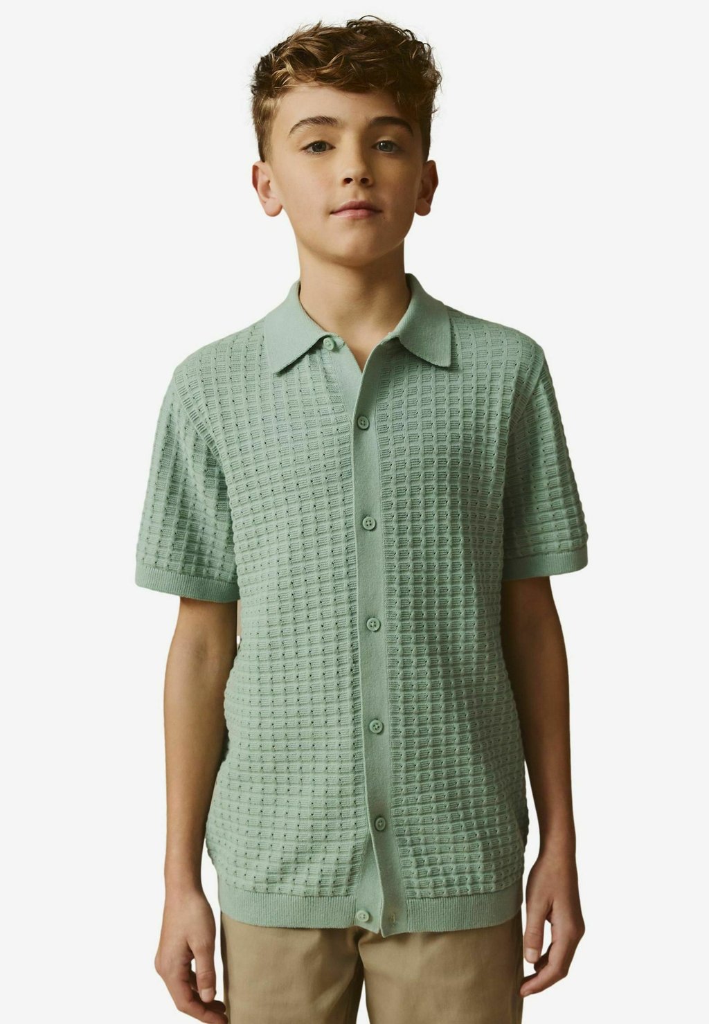 

Рубашка REGULAR FIT - SHORT SLEEVE BUTTON Next, зеленый