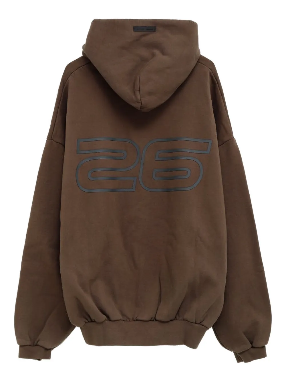Худи с принтом логотипа в стиле 90-х Fear Of God Essentials, коричневый — фото 2