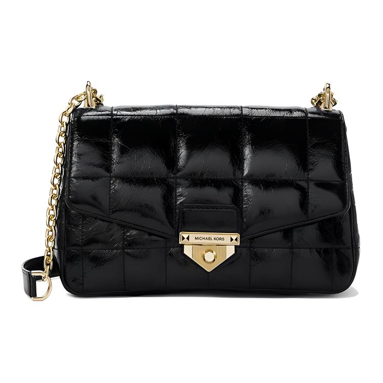 

MICHAEL KORS Коллекция сумок Soho, кожаная сумка через плечо, женская сумка Tubas, черная