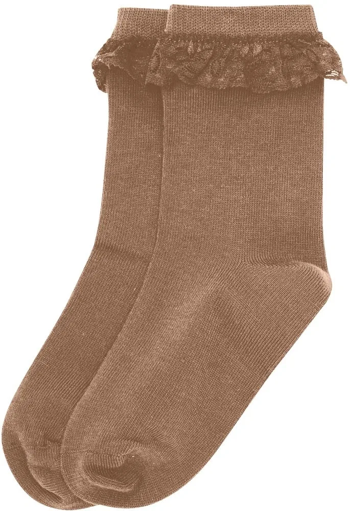Носки Ankle Sock with Lace Minymo, коричневый — фото 2