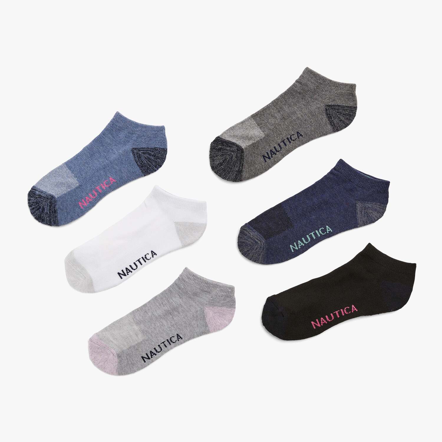 

Женские спортивные носки Nautica с низкой посадкой, 6 пар, Assorted B
