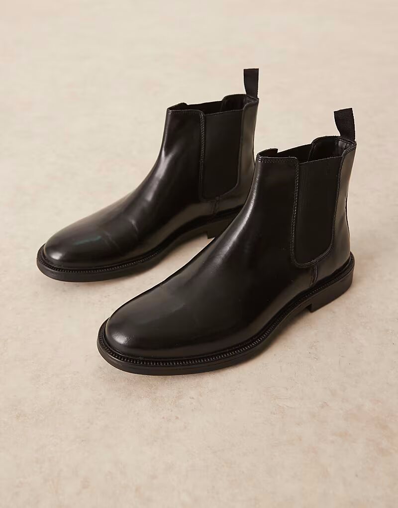 

Ботинки челси ASOS DESIGN из черной полированной кожи