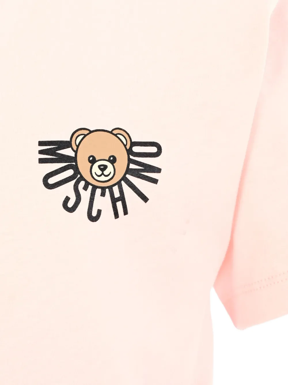 Футболка с логотипом Teddy Bear Moschino Kids, розовый — фото 3