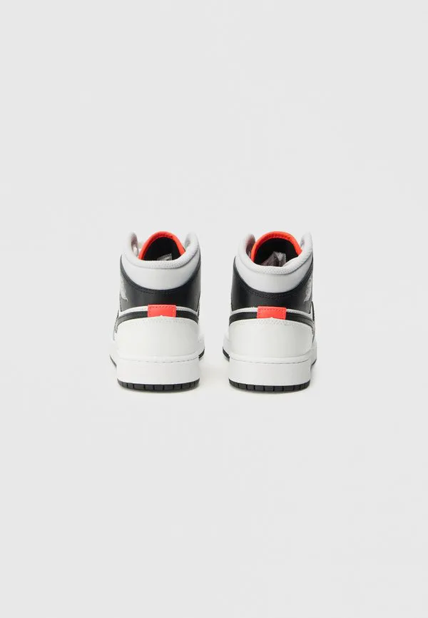 Jordan 1 mid унисекс высокие кроссовки Jordan, Summit White/Black/Infrared/Neutral Grey — фото 3