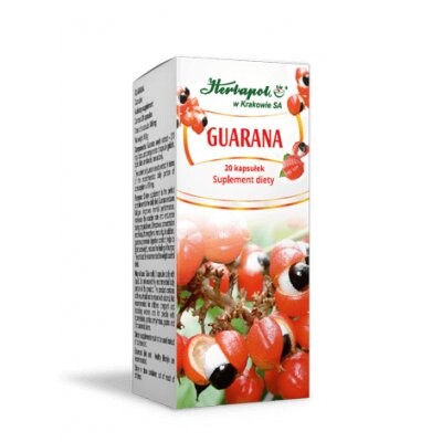 

Herbapol Guarana, термогенез для похудения, 20 капсул Inna marka