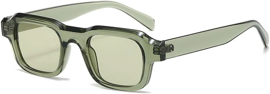 

Модные прямоугольные женские солнцезащитные очки в стиле ретро, ​​сине-зеленые оттенки, мужские трендовые панк-солнцезащитные очки с градиентом GHVWYX, Green Green