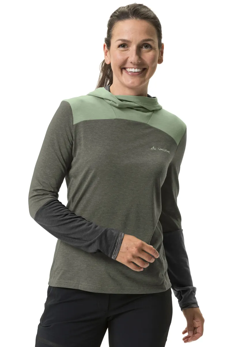 

Функциональная рубашка VAUDE "ЖЕНСКАЯ TREMALZO LS SHIRT", задний карман на обратной молнии, хаки