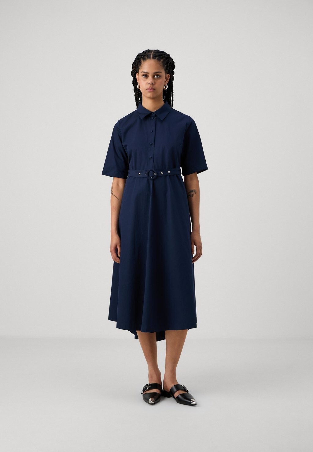 

Платье-блузка YASCOTMA 2/4 DRESS YAS, темно-синий